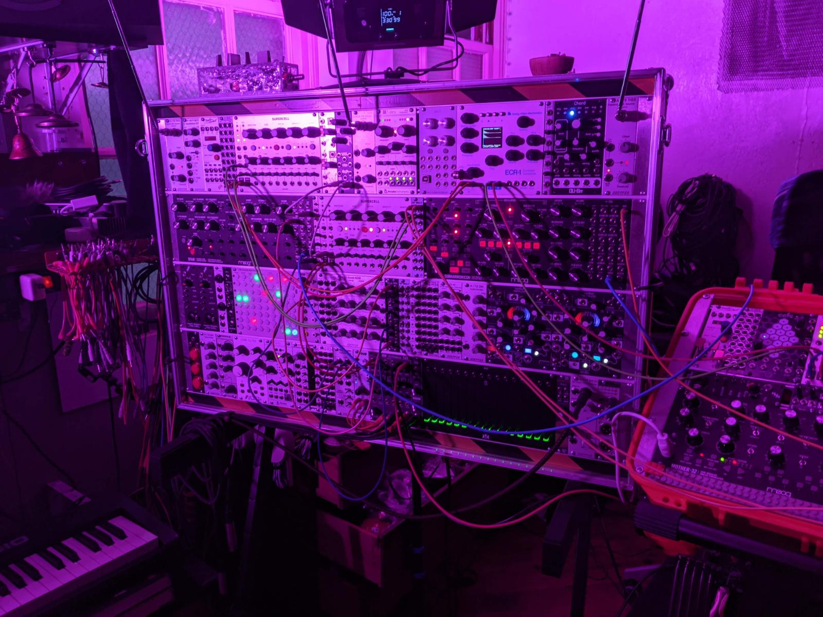 Studio, modular synthesis rig